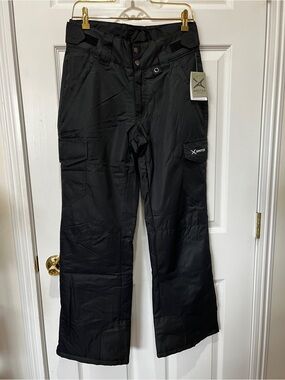 Arctix Ski Snow Cargo Pants Women's Small Black Ankle Zip Insulated Snowboarding